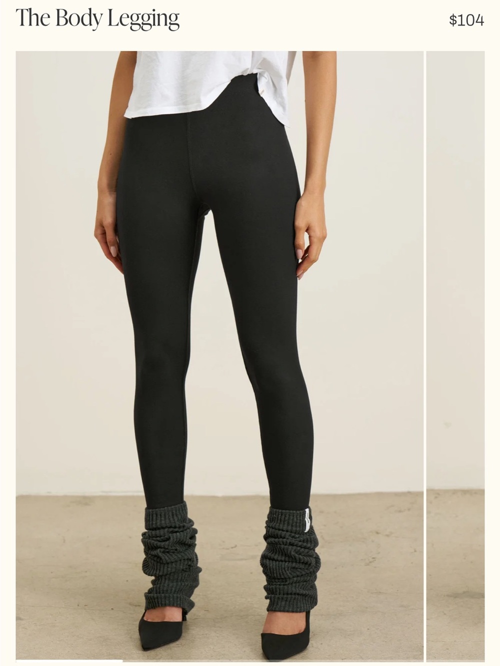 Joah Brown the Body Legging Size Large Onyx